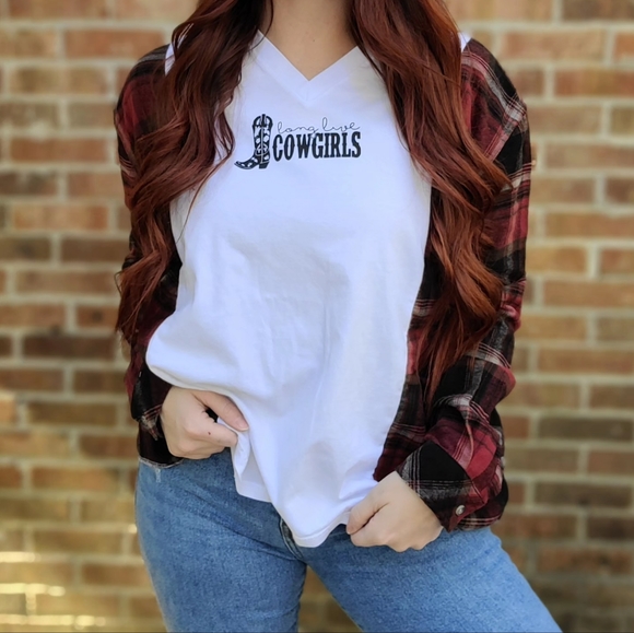 Morgan Wallen Cowgirls flannel tee - Picture 3 of 4